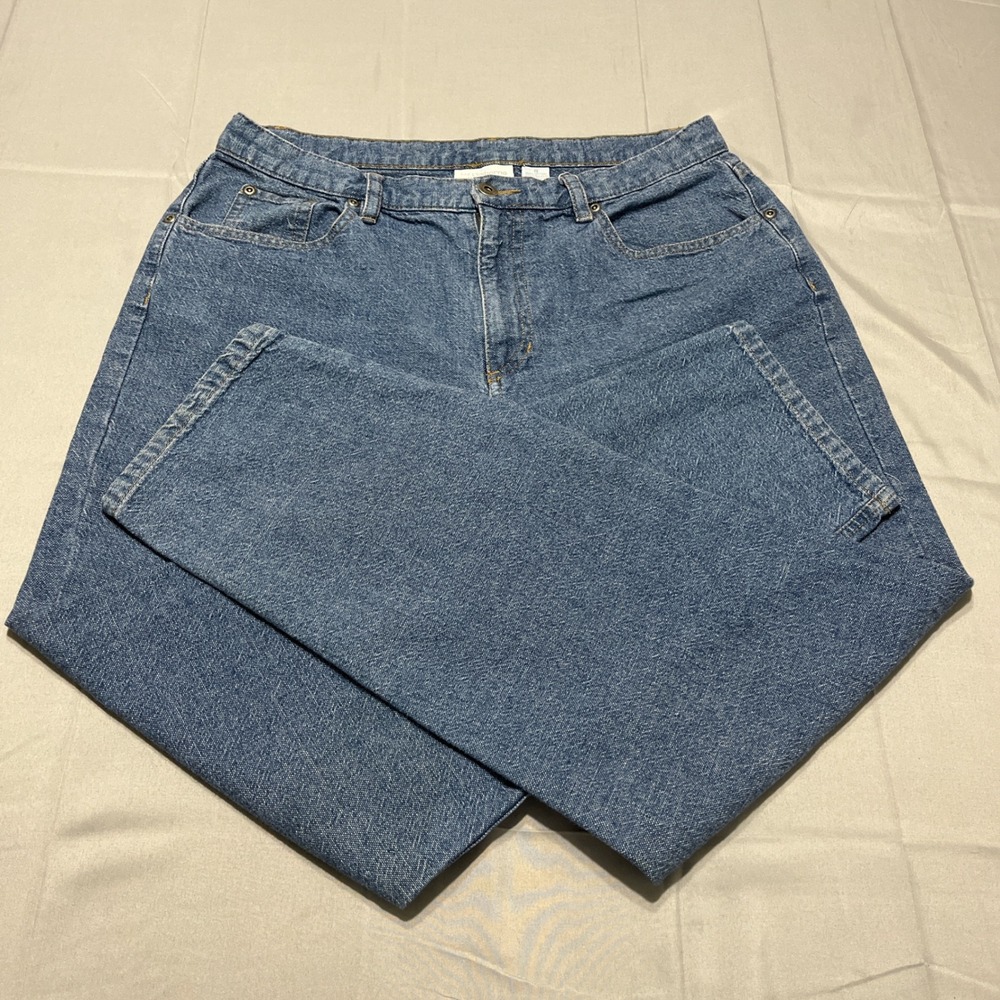 Liz Claiborne Jeans Size 14 Blue Straight Leg High Rise Vintage Mom Denim